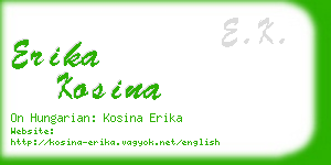 erika kosina business card